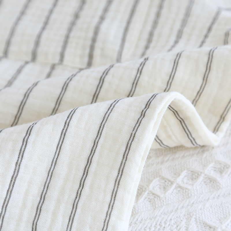 Ownkoti Relaxed Striped Camp Collar Summer Loungewear Set - image 11