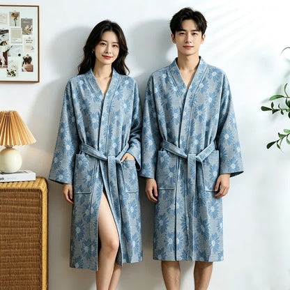 Ownkoti Sunflower Cotton Waffle Kimono Bathrobe - image 4