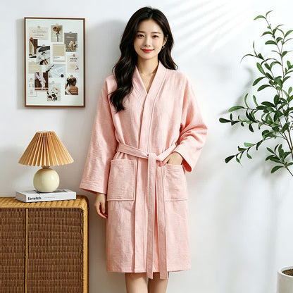 Ownkoti Sunflower Cotton Waffle Kimono Bathrobe - image 7