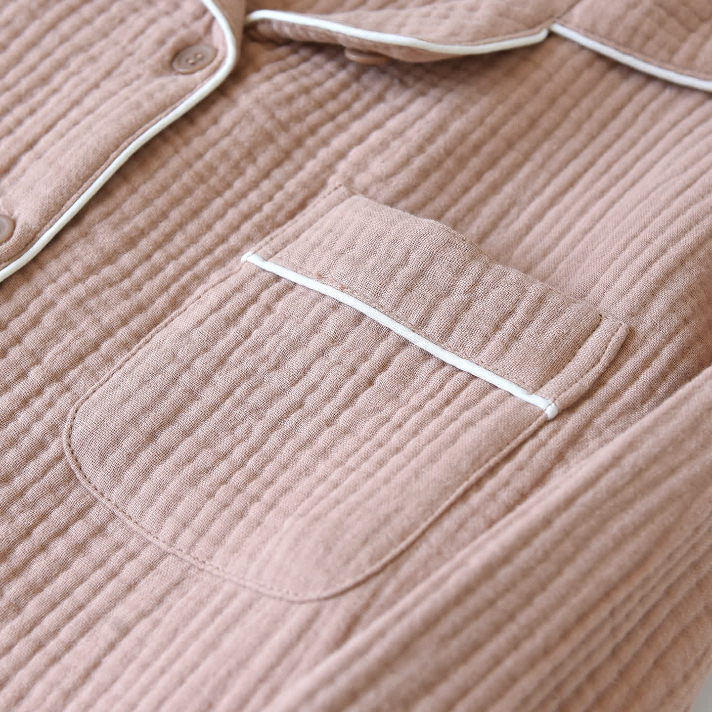 Ownkoti Cotton Gauze Contrast Trim Loungewear Set - image 7