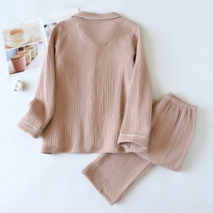 Ownkoti Cotton Gauze Contrast Trim Loungewear Set - image 5