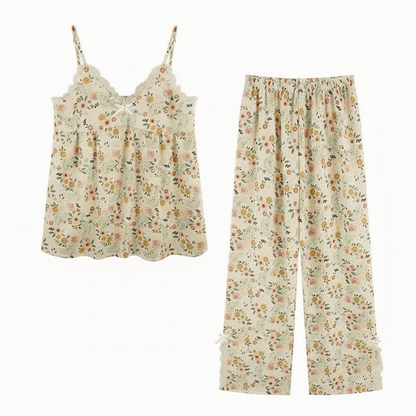 Ownkoti Romantic Floral Cami and Ankle Pants Lounge Set - image 2