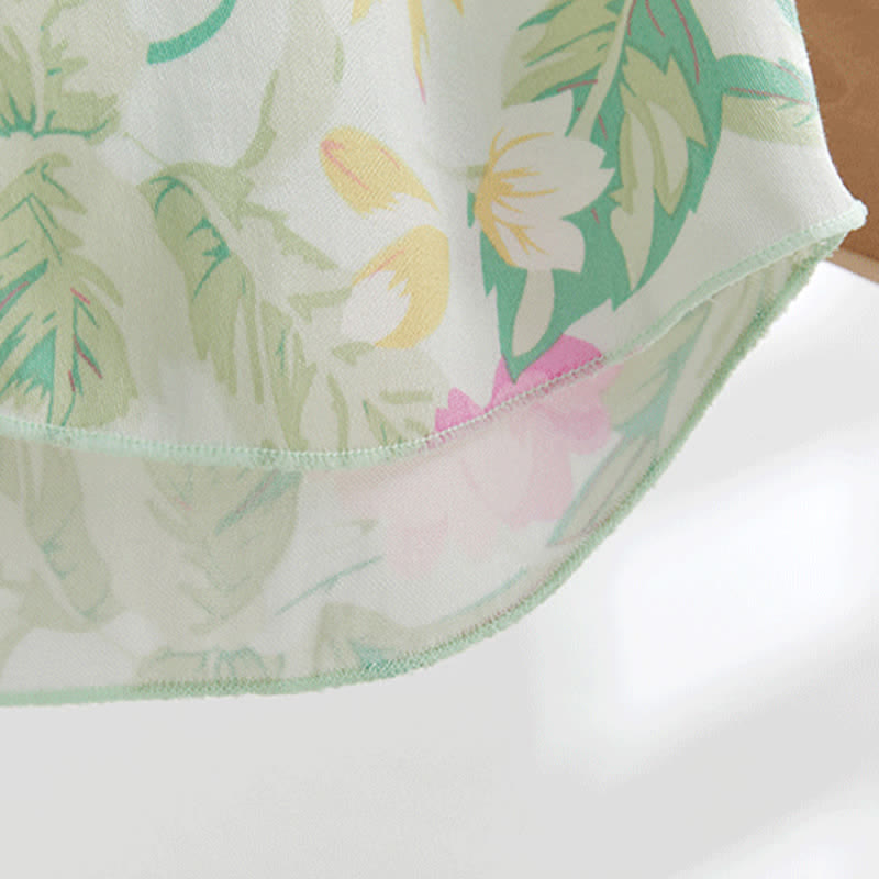 Ownkoti Mint Satin Ruffle Cami and Floral Shorts Loungewear Set - image 9