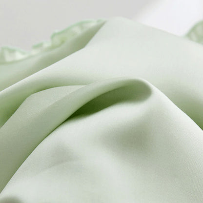 Ownkoti Mint Satin Ruffle Cami and Floral Shorts Loungewear Set - image 5