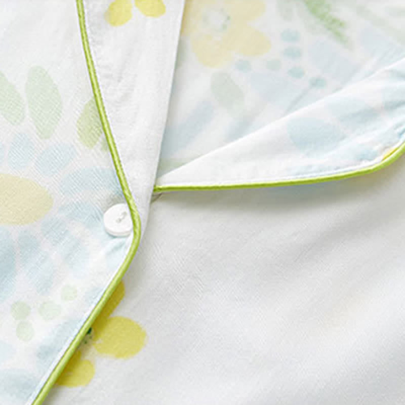 Ownkoti Sunflower Mint Contrast Trim Pajama Short Set - image 7