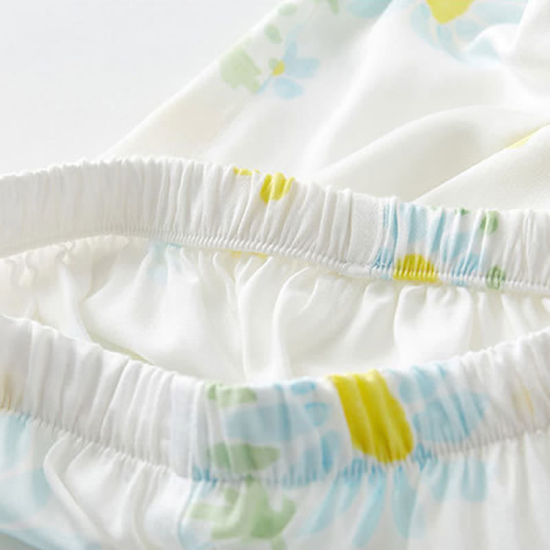 Ownkoti Sunflower Mint Contrast Trim Pajama Short Set - image 12