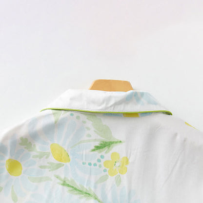 Ownkoti Sunflower Mint Contrast Trim Pajama Short Set - image 8
