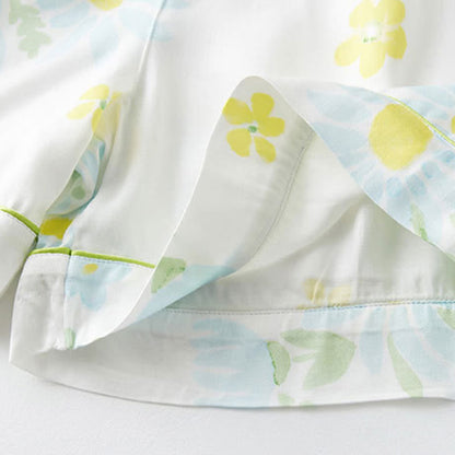 Ownkoti Sunflower Mint Contrast Trim Pajama Short Set - image 15