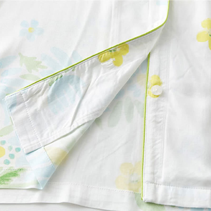 Ownkoti Sunflower Mint Contrast Trim Pajama Short Set - image 13