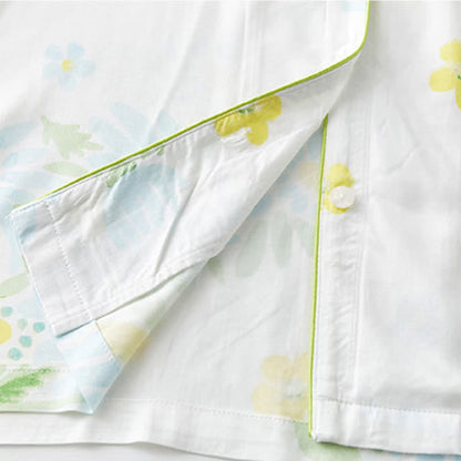 Ownkoti Sunflower Mint Contrast Trim Pajama Short Set - image 13