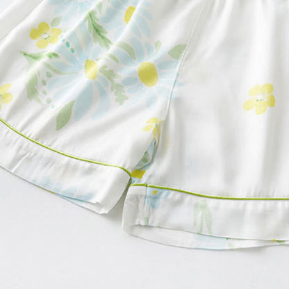 Ownkoti Sunflower Mint Contrast Trim Pajama Short Set - image 11