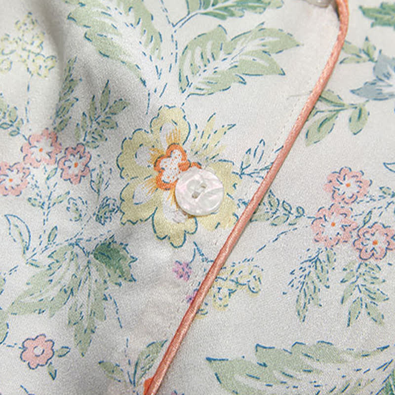 Ownkoti French Floral Satin Short Pajama Set for Summer Nights - image 11