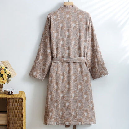 Ownkoti Sunflower Cotton Waffle Kimono Bathrobe - image 9