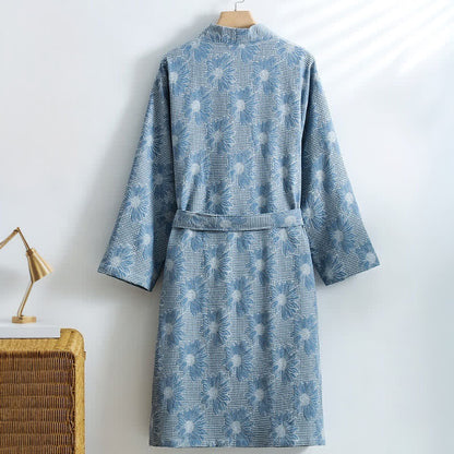 Ownkoti Sunflower Cotton Waffle Kimono Bathrobe - image 3