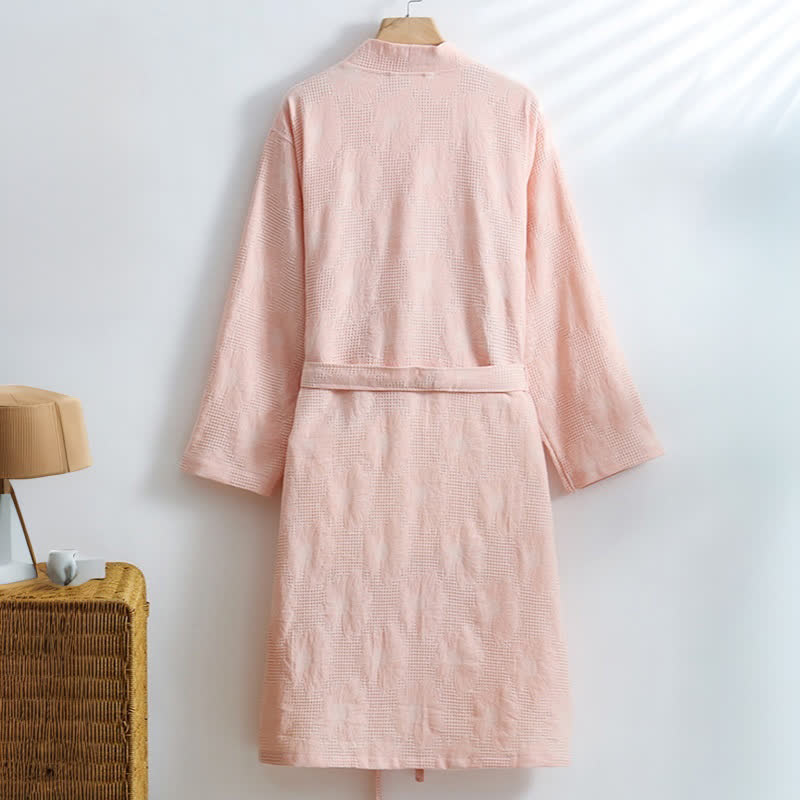 Ownkoti Sunflower Cotton Waffle Kimono Bathrobe - image 6