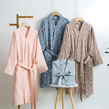 Ownkoti Sunflower Cotton Waffle Kimono Bathrobe - image 0