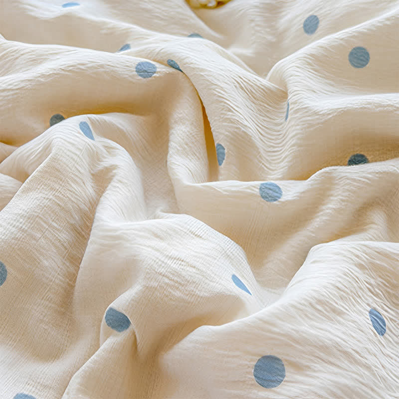 Ownkoti Blue Dot Seersucker Lightweight Summer Quilt - image 4