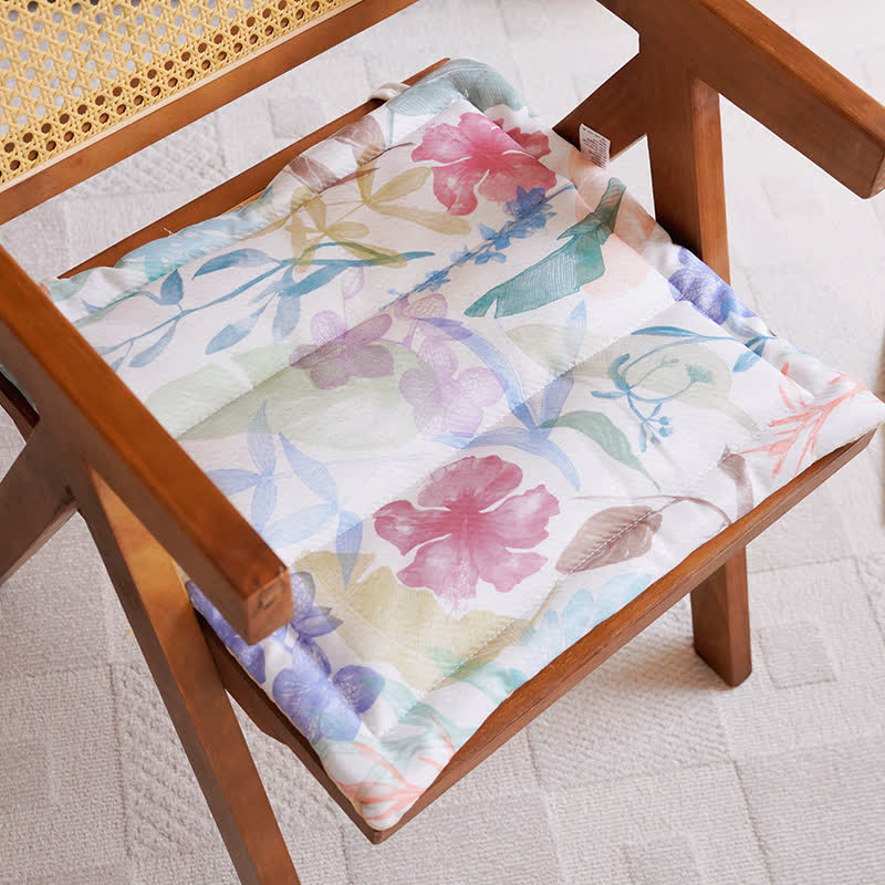 Ownkoti Pastel Botanical Memory Foam Chair Cushion - LavenderBlush - 19.7" x 19.7" - image 0