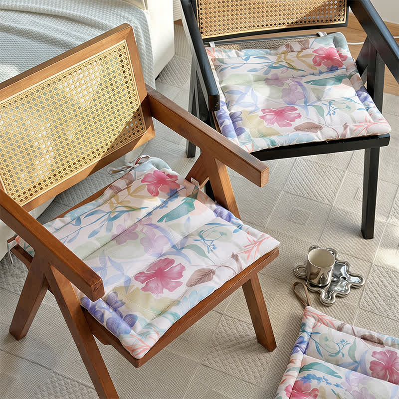 Ownkoti Pastel Botanical Memory Foam Chair Cushion - image 1
