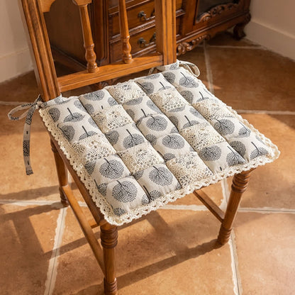 Ownkoti Vintage Country Floral Lace Chair Cushion - White - 15.7" x 15.7" - image 5