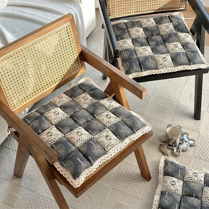 Ownkoti Vintage Country Floral Lace Chair Cushion - image 1
