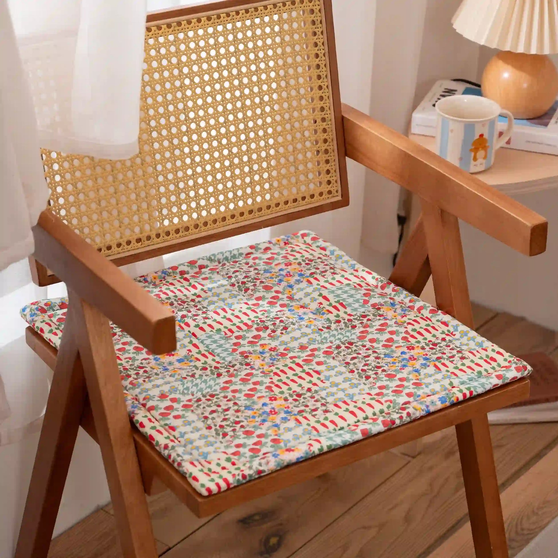 Ownkoti Cottage Floral Patchwork Chair Cushion - image 2
