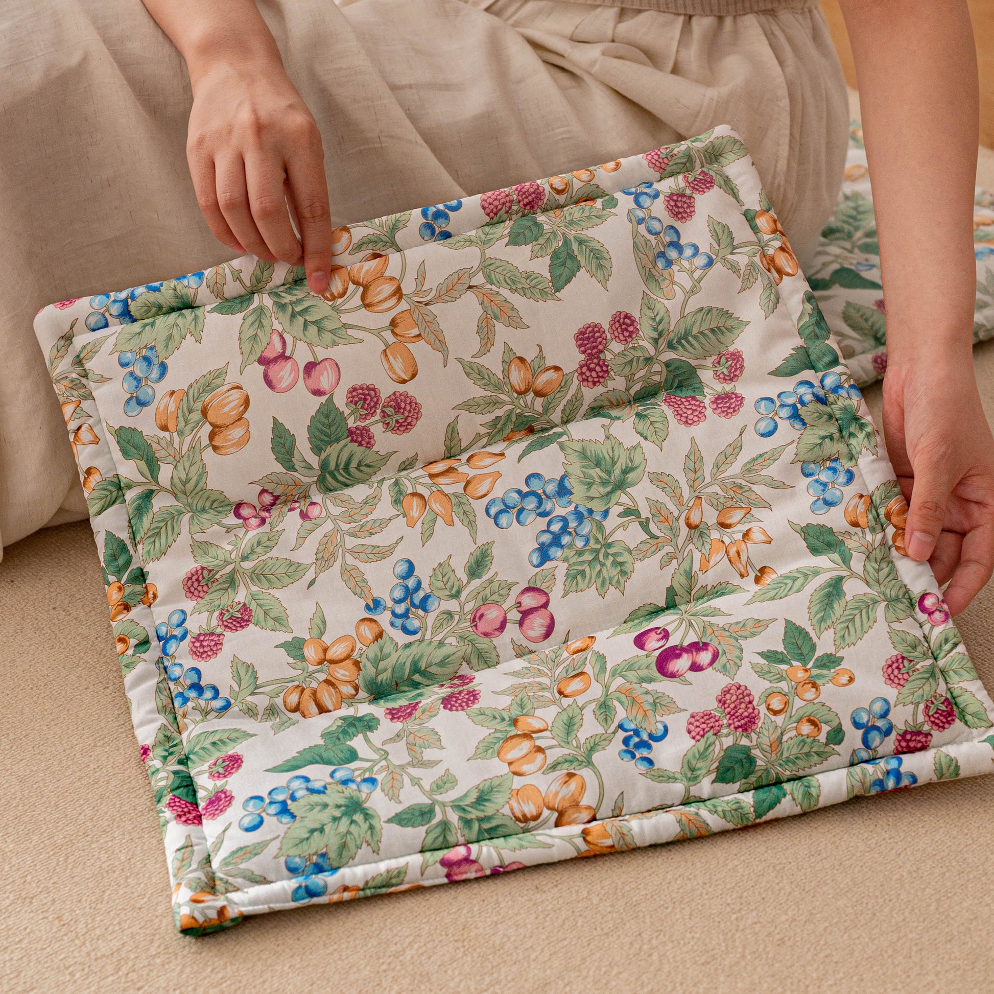 Ownkoti Vintage Fruit & Floral Chair Cushion - image 2
