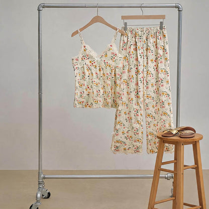 Ownkoti Romantic Floral Cami and Ankle Pants Lounge Set - image 1