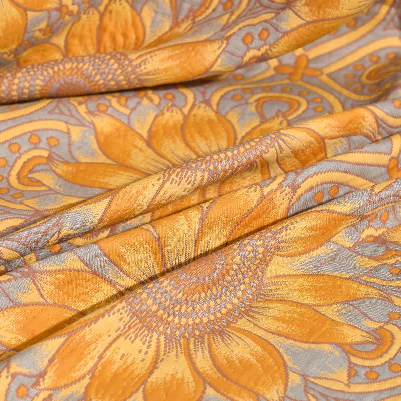 Ownkoti Boho Sunflower 3-Layer Muslin Cotton Quilt - image 14