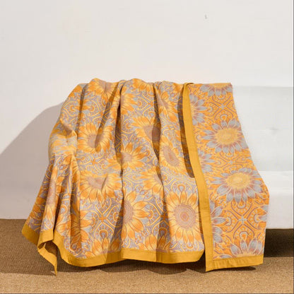 Ownkoti Boho Sunflower 3-Layer Muslin Cotton Quilt - image 7
