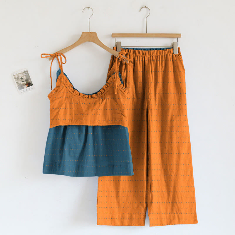 Ownkoti Textured Solid Color Cami & Pants Lounge Set - image 14