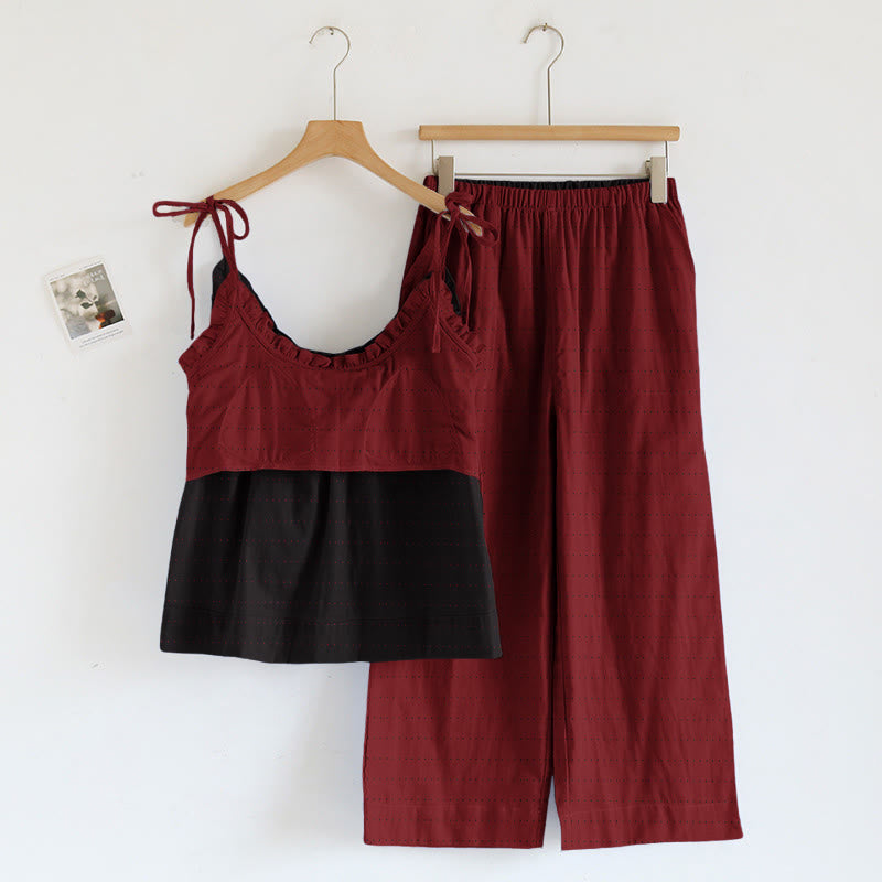 Ownkoti Textured Solid Color Cami & Pants Lounge Set - image 5