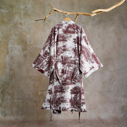 Ownkoti Toile Print Cotton Kimono Robe - image 11