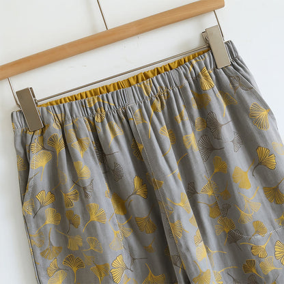 Ownkoti Golden Ginkgo Leaf Cami Pajama Set - image 2