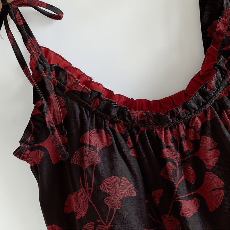 Ownkoti Botanical Leaf Cami & Pants Loungewear Set - image 4