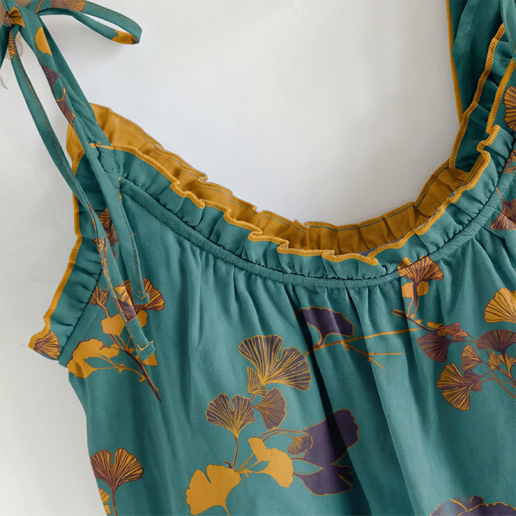Ownkoti Bright Leaf Cami & Pants Pajama Set - image 4