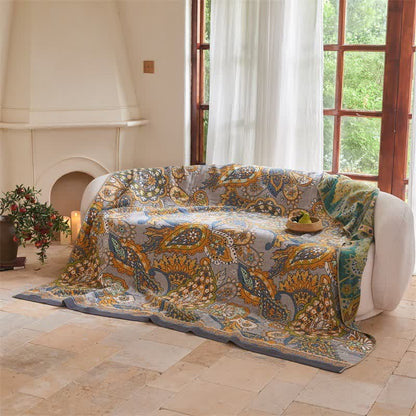 Ownkoti Double-Sided Artistic Paisley Muslin Blanket Quilt - image 2