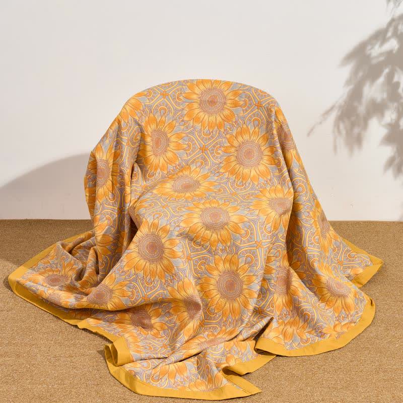 Ownkoti Boho Sunflower 3-Layer Muslin Cotton Quilt - image 9