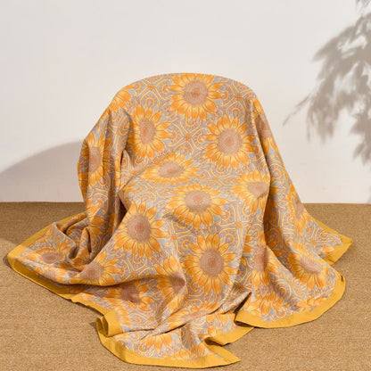 Ownkoti Boho Sunflower 3-Layer Muslin Cotton Quilt - image 9