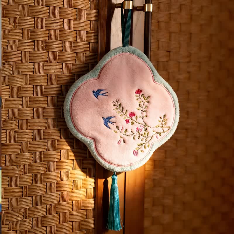 Ownkoti Bird & Floral Coral Fleece Hand Towel - image 3