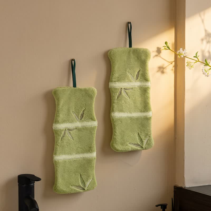 Ownkoti Bamboo Leaf Coral Fleece Hand Towel - image 1