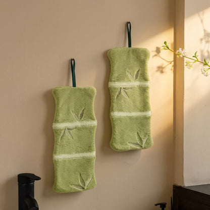 Ownkoti Bamboo Leaf Coral Fleece Hand Towel - image 1
