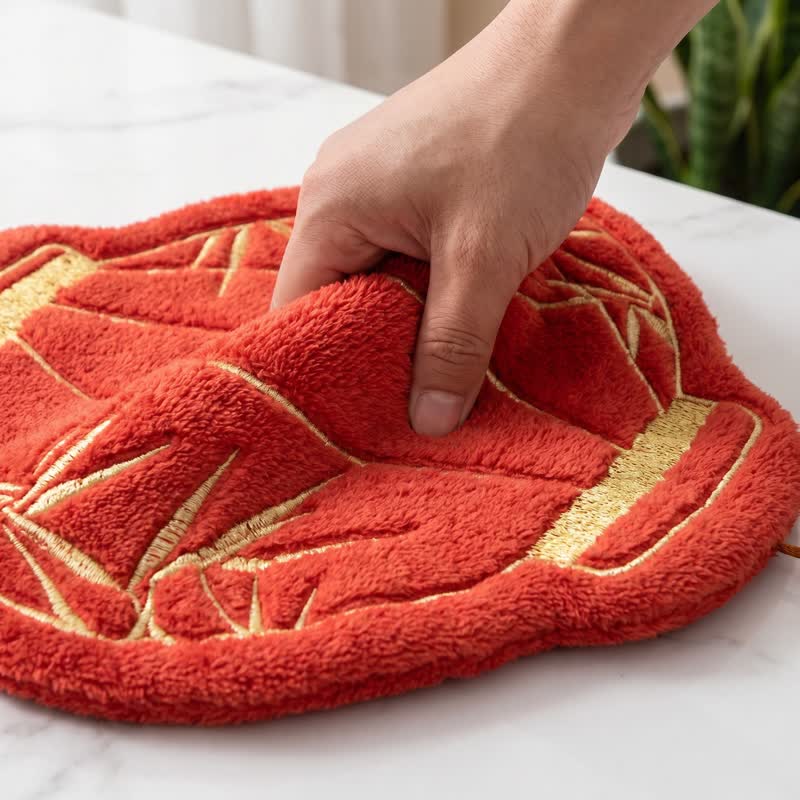 Ownkoti Lunar Red Bamboo Coral Fleece Hand Towel - image 3