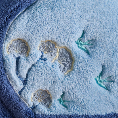 Ownkoti Blue Willow Coral Fleece Hand Towels - image 4