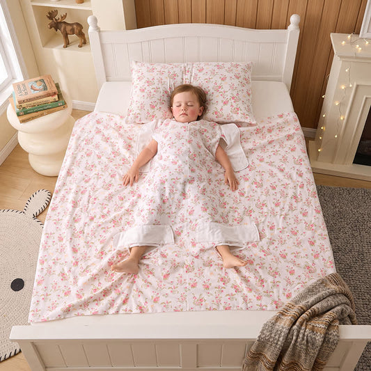 Ownkoti Sweet Floral Cotton Gauze Baby Quilt - Pink - Twin - image 0