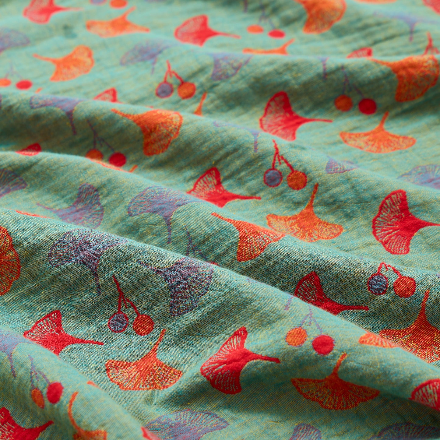 Ownkoti Ginkgo Leaf Cotton Jacquard Fabric - image 6