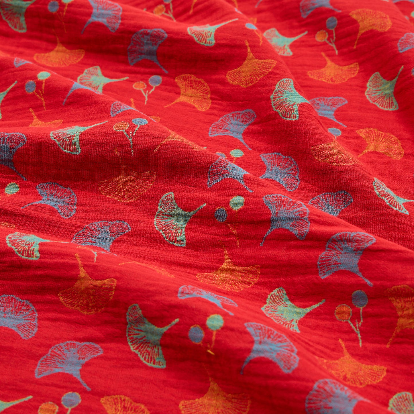 Ownkoti Ginkgo Leaf Cotton Jacquard Fabric - image 1
