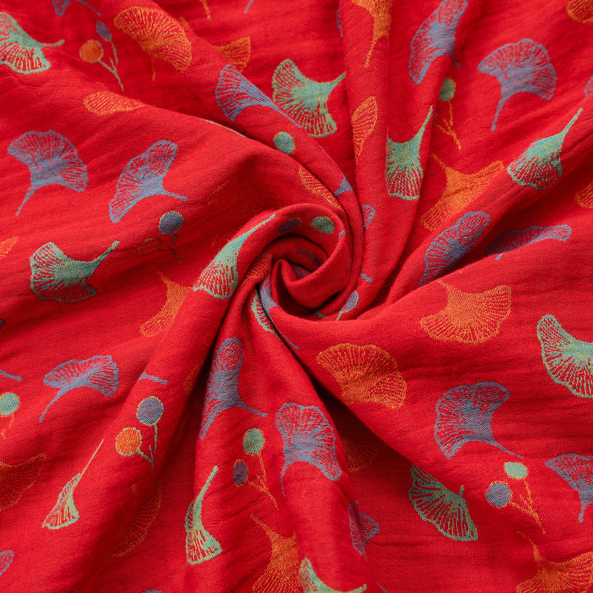 Ownkoti Ginkgo Leaf Cotton Jacquard Fabric - image 2