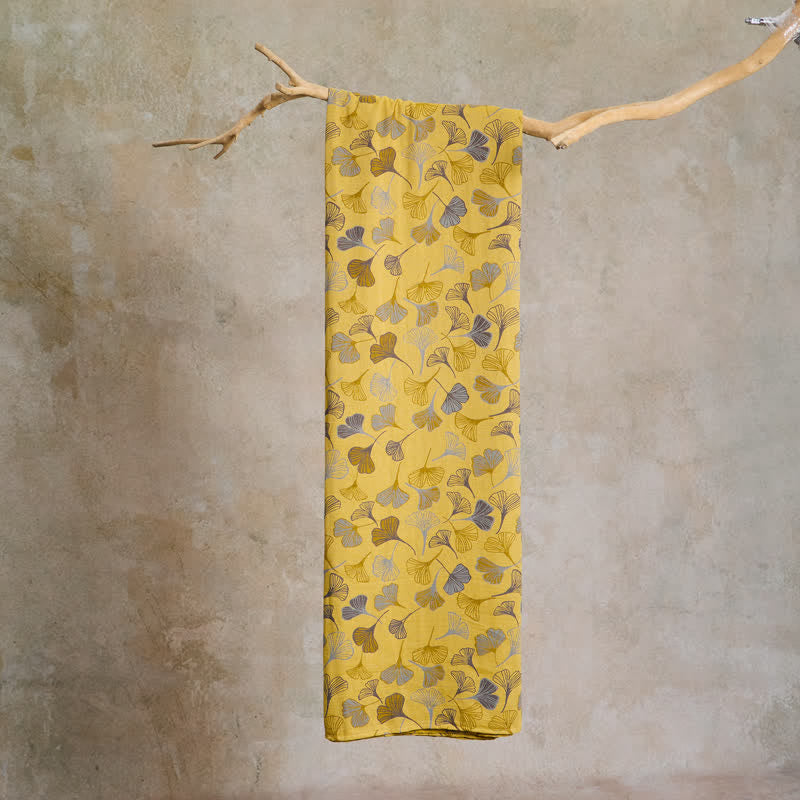 Ownkoti Large Ginkgo Leaf Cotton Jacquard Fabric - image 4