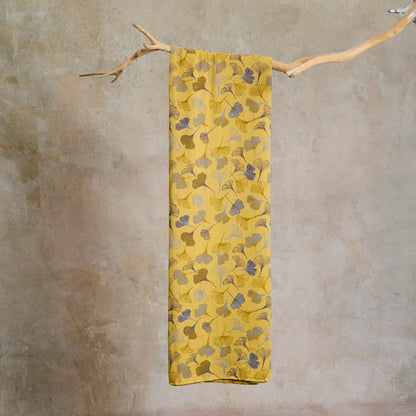 Ownkoti Large Ginkgo Leaf Cotton Jacquard Fabric - image 4